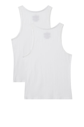 Cotton Logo Tank Tops, Pack of Two